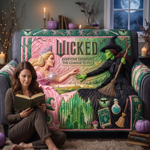 Pink & Green Quilted Sofa Cover - Personalized Gifts For Witch Lovers 01qhqn150826