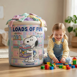 Loads Of Fun Quilted Laundry Basket - Personalized Gifts 02toqn090726
