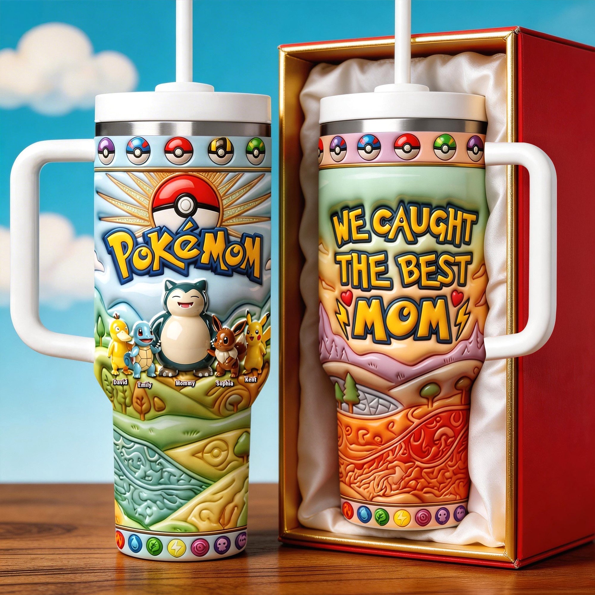Lovely Magical Mom 40oz Tumbler With Handle - Personalized Gifts For Moms 02QHQN030426