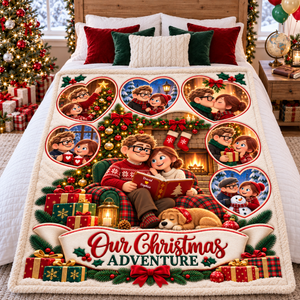 Our Christmas Adventure Blanket - Personalized Gifts For Couple 02toqn131026