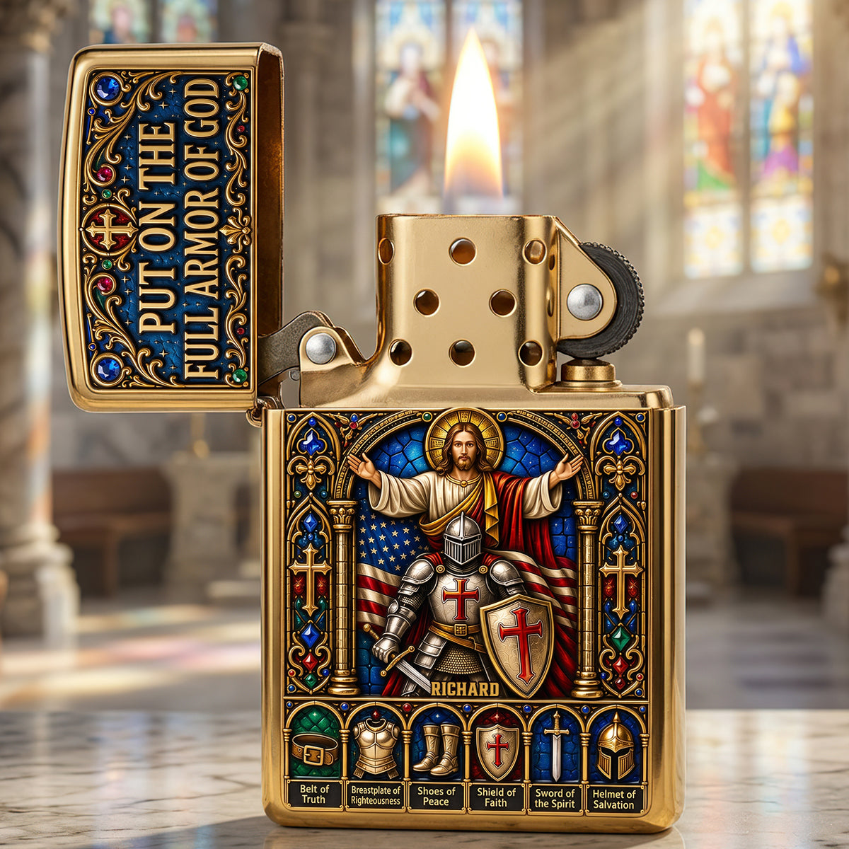 Full Armor of God Lighter - Personalized Gifts For Christians 06padt070726