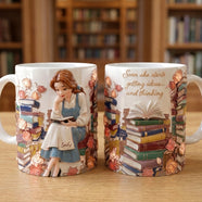 Dreamy Reading Girl Coffee Mug - Personalized Gifts For Book Lovers 03qhqn251225