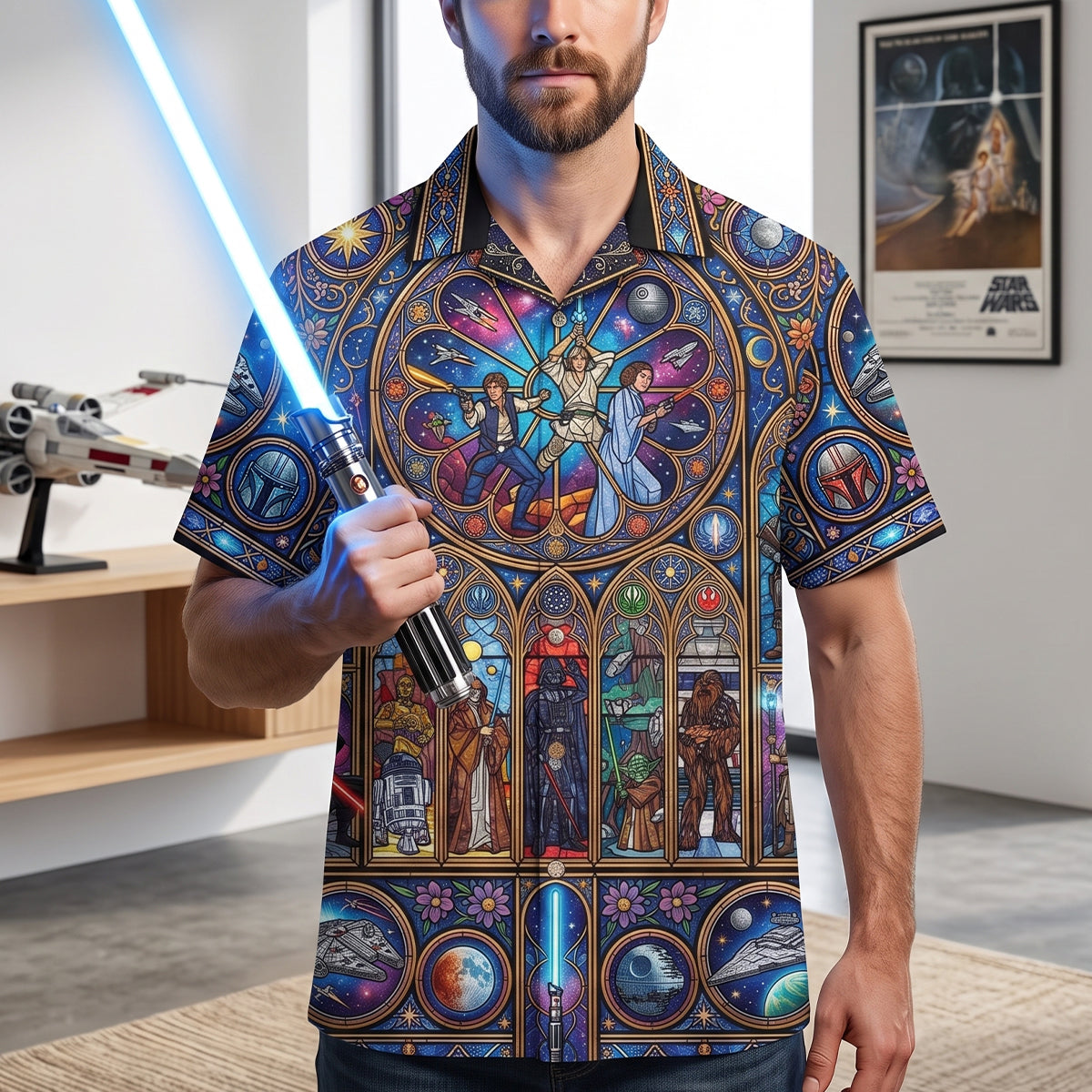 Cosmic Knight Hawaiian Shirt - Personalized Gifts 02hutn150726