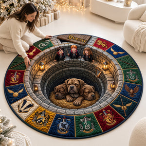 Underground Hideout Adventure Quilted Round Rug - Personalized Gifts 01QHDT290926