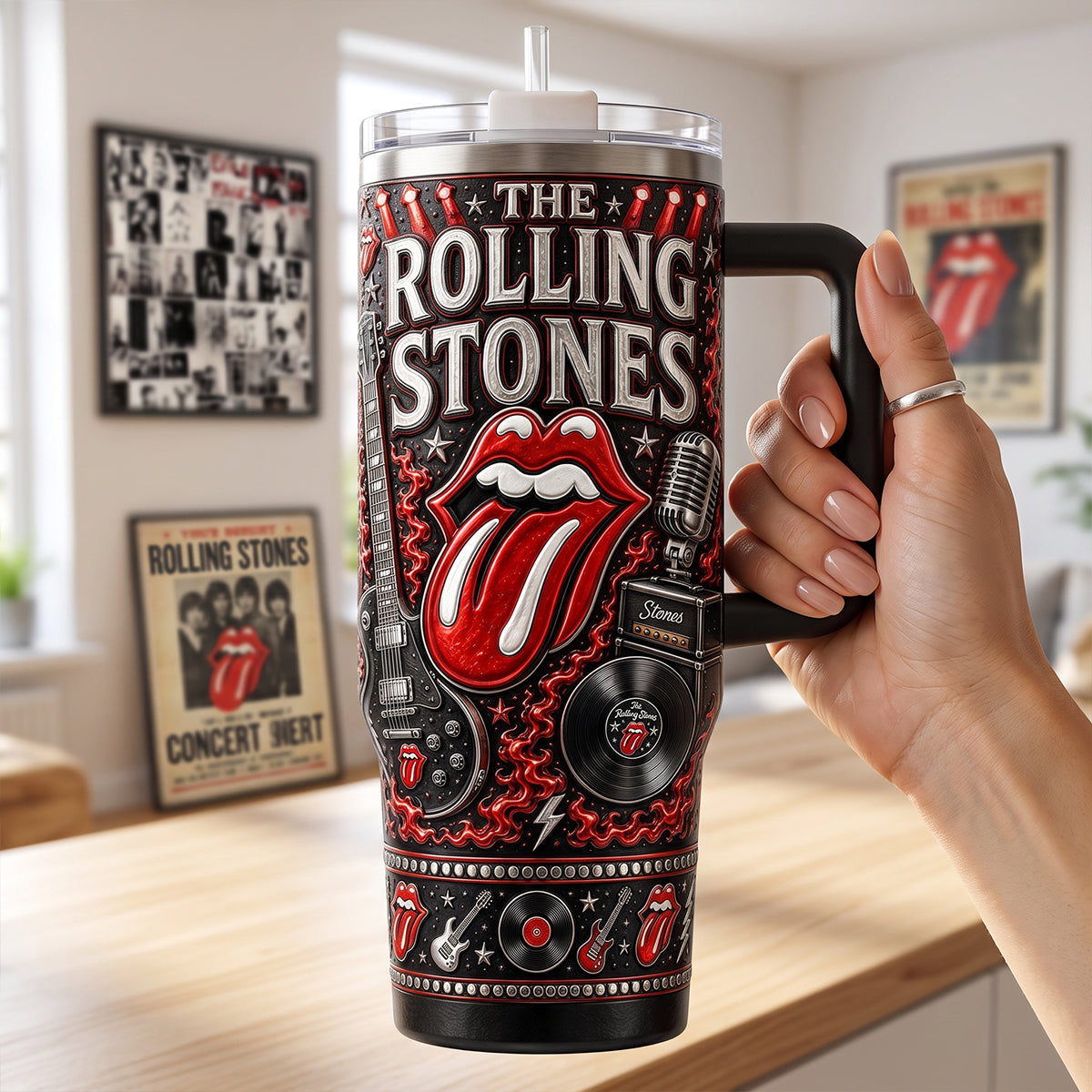 The Rolling Stones 40oz Tumbler - Personalized Gifts For Rock Lovers 04natn160726
