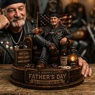 Old Biker Dad Acrylic Plaque Custom Photo Gifts For Dad 02TOTA240426-Homacus