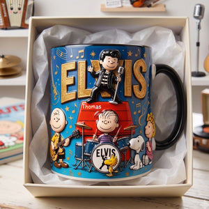 Retro Rock Pup Accent Coffee Mug - Personalized Gifts For Music Lovers 05hulu290726
