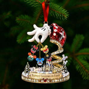 Happiest Grandma On Earth Acrylic Ornament - Personalized Christmas Gifts For Grandma 04ohlu290826