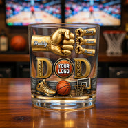 Sport Lover Dad 11oz Round Glass - Personalized Gifts For Dad 03NAQN010626