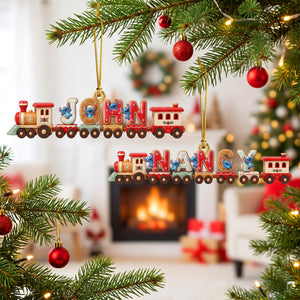 Alphabet Train Acrylic Ornament - Personalized Gifts For Christmas 04naqn140926