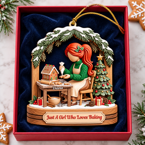 Baking Girl Christmas Ornament - Personalized Gifts For Baking Lovers 03pgqn151026