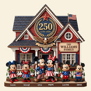 250th Anniversary Patriotic Family Wood Sign Personalized Gifts For Family 02PADT020526