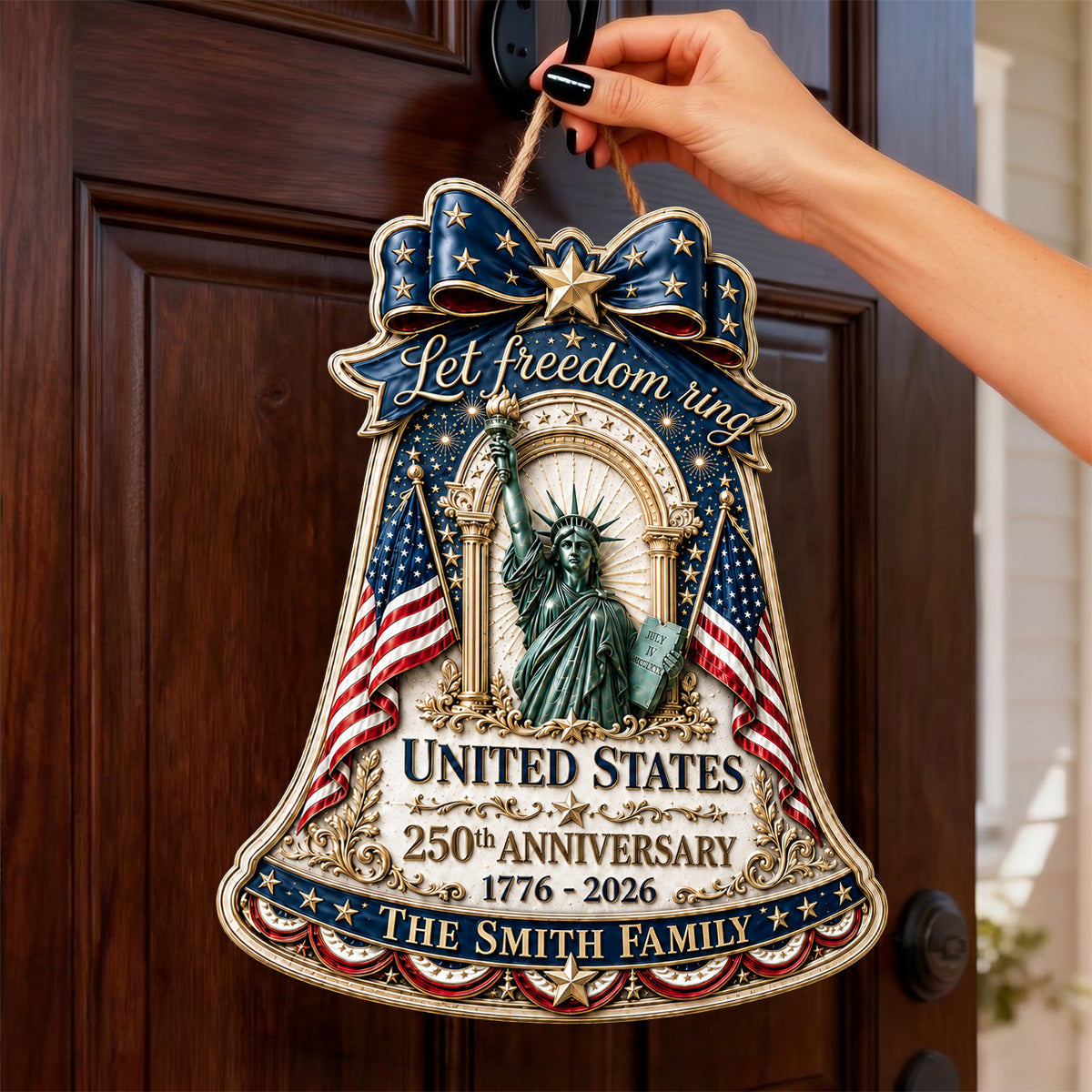 Let Freedom Ring - Celebrated America 250th Anniversary Acrylic Sign - Personalized Gifts For Family 01todh020626 - Acrylic Sign - GoDuckee