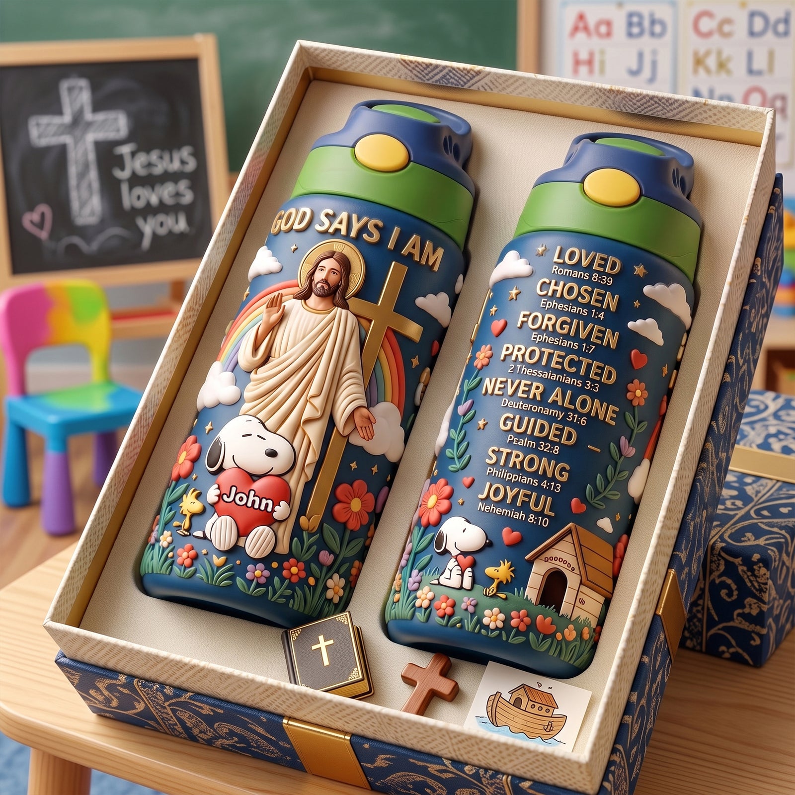 Christian Scripture Colorful Tumbler - Personalized Gift For Christians 01PALU280726