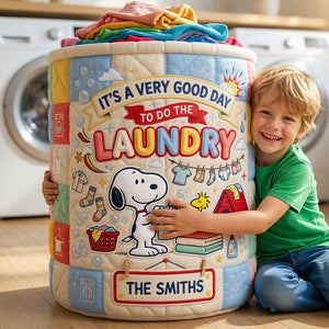 Laundry Day Quilted Laundry Basket - Personalized Gifts 02PGDT030726