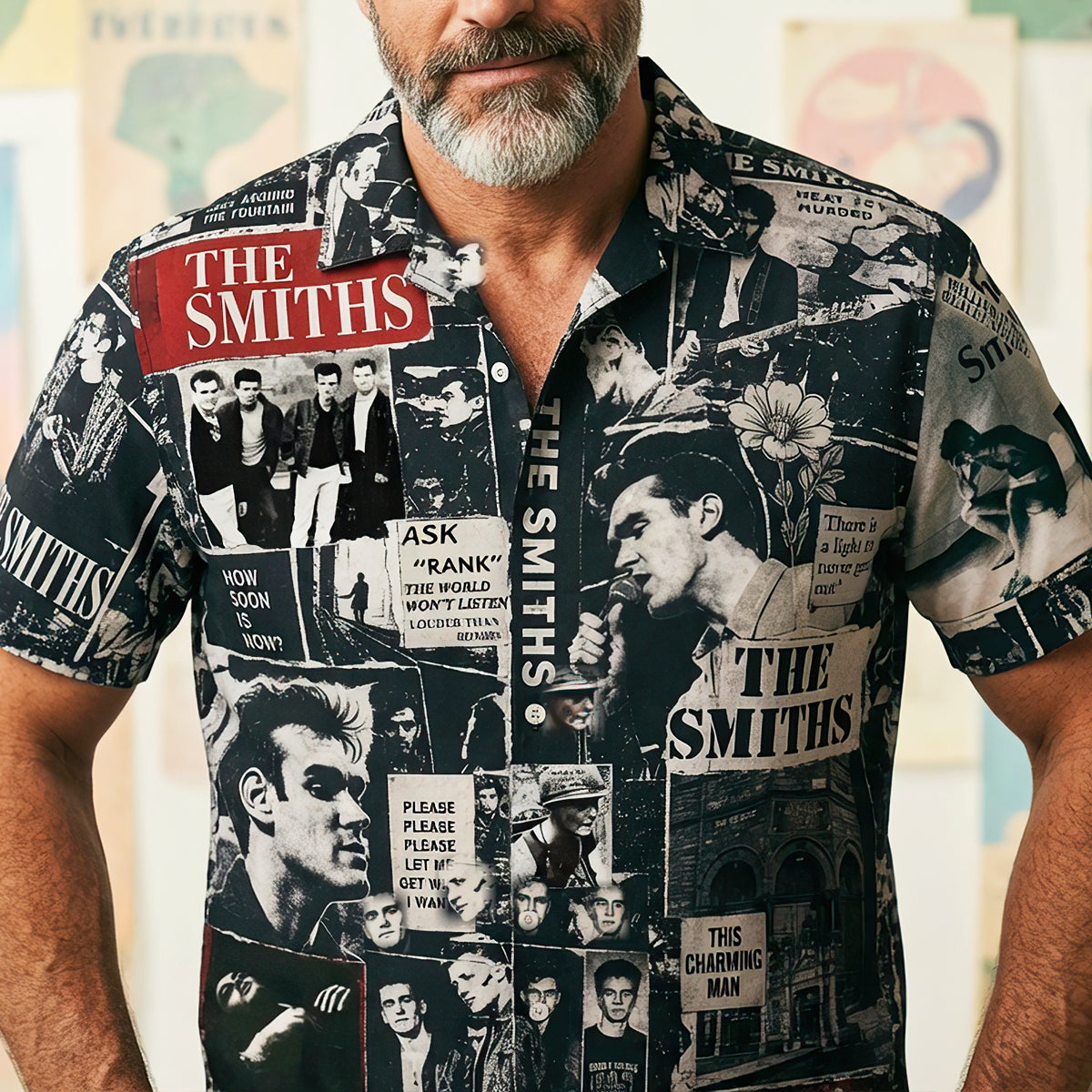 The Smiths Hawaiian Shirt Intricate Poetic Guiter Melody 01QHDT030726