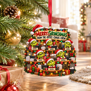 Funny Office Chaos Crew Acrylic Ornament - Personalized Gift For Coworkers 05TOTN161026