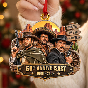60th Anniversary Western Christmas Ornament - Personalized Gifts For Christmas Ornament 04NADH090926