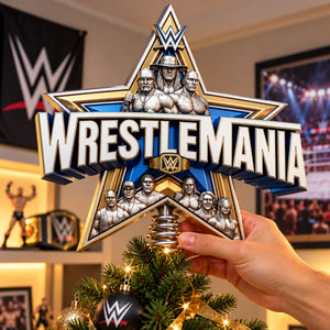 Star Show Tree Topper, Personalized Gifts For Wrestling Show Lovers 06qhlu161026