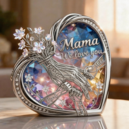 Mom & Children Holding Hands Love Acrylic Plaque - Personalized Gifts For Mom 04qhlu120326-Homacus