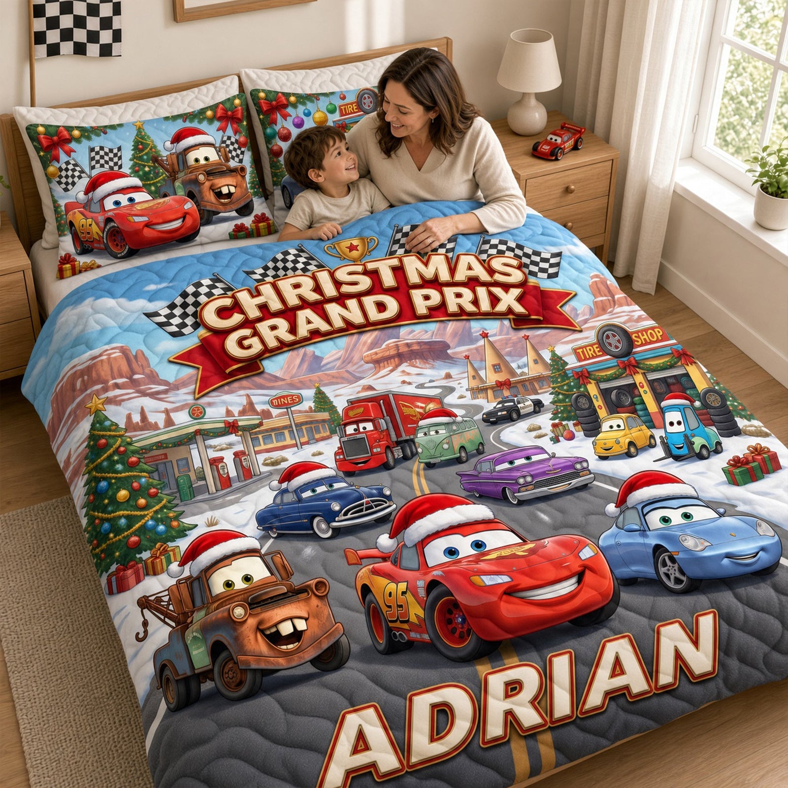 Fast Track Racing Quilted Bed Set Special Line - Personalized Gift For Racing Lovers 07TYLU221026
