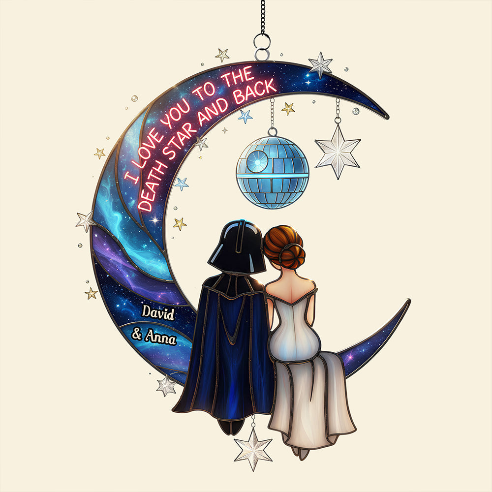 Cosmic Couple Suncatcher Ornament Personalized Gifts For Couple 02PADT251125