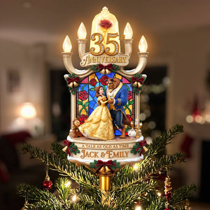 Enchanted Love 35th Anniversary Tree Topper - Personalized Christmas Gifts For Couple 07hata061026