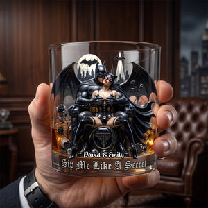 Cheeky Couple Round Glass - Personalized Gifts For Couple 06PADH110726