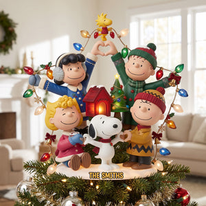 Cozy Christmas Acrylic Christmas Tree Topper - Personalized Gifts For Family 02patn300926