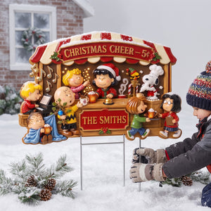 Christmas Cheer Plastic Yard Sign - Personalized Gifts For Cartoon Lovers 05halu040826
