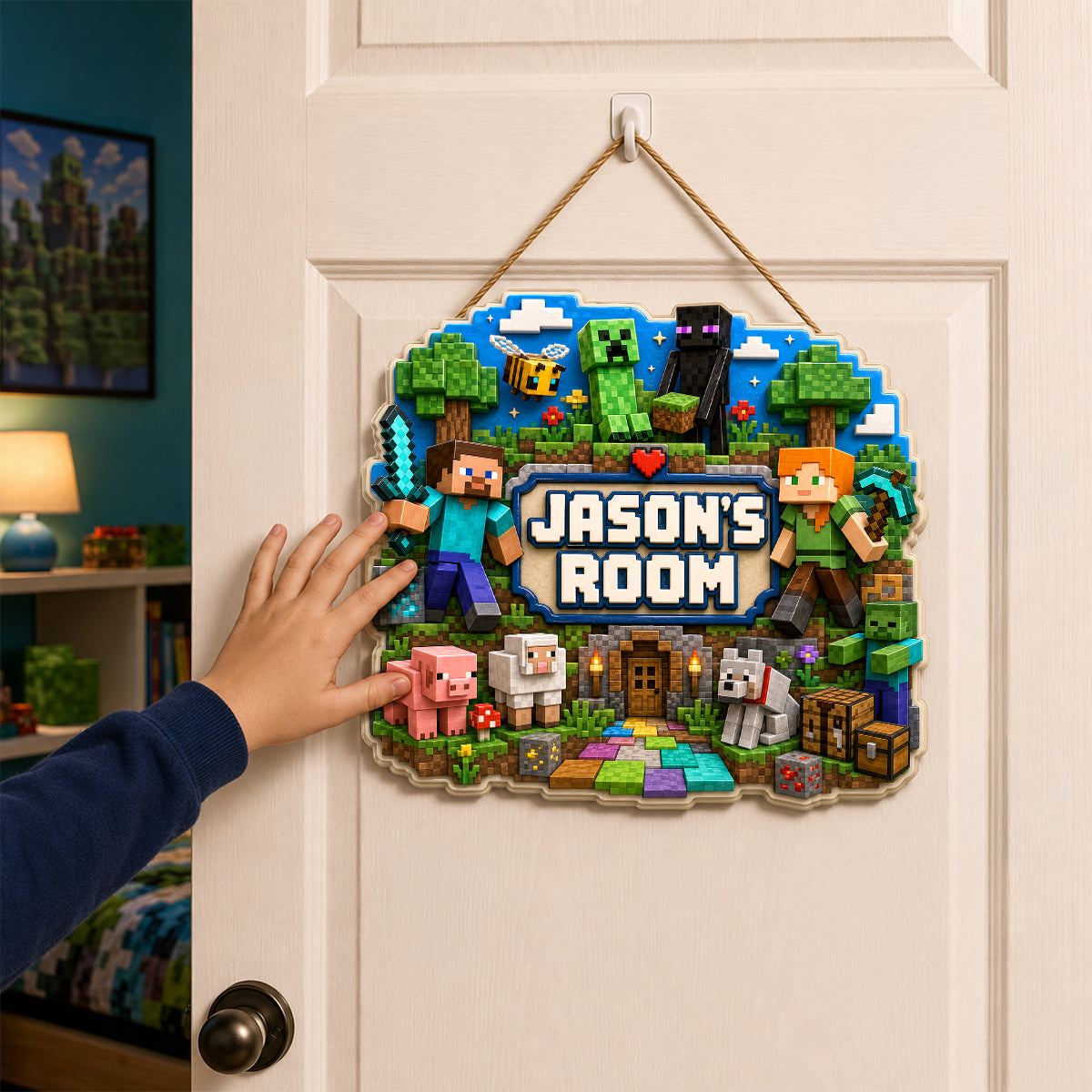 Pixel Landscape Acrylic Sign - Personalized Gifts 03NADH140726