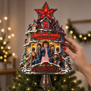 Lights Lead Us Home Christmas Tree Topper - Personalized Gifts For Family 02hadh170926
