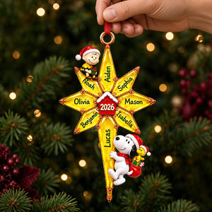 Cute Little Friends Christmas Acrylic Ornament - Personalized Gifts For Family 08tydt091026