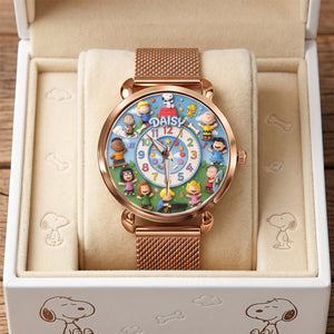 Happy Friends Mesh Strap Quartz Watch - Personalized Gifts 01huta080726