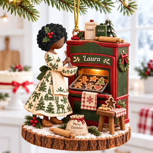 Toile De Jouy Baking Girl Christmas Ornament - Personalized Gifts For Bakers 03paqn031026