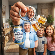 Dad Beer Acrylic Tag Keychain - Custom Photo Gifts For Dads 02nata080526 - Keychains - GoDuckee