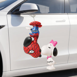 Hero And Puppy Car Decal - Personalized Gifts For Couple 03hulu050826
