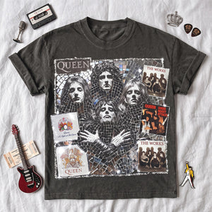 Funky Queen Band Washed T-shirt, Personalized Gifts For Music Lovers 04qhtn050826