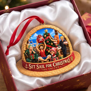 Set Sail For Christmas Adventure Ornament - Personalized Christmas Gifts 06hatn271026