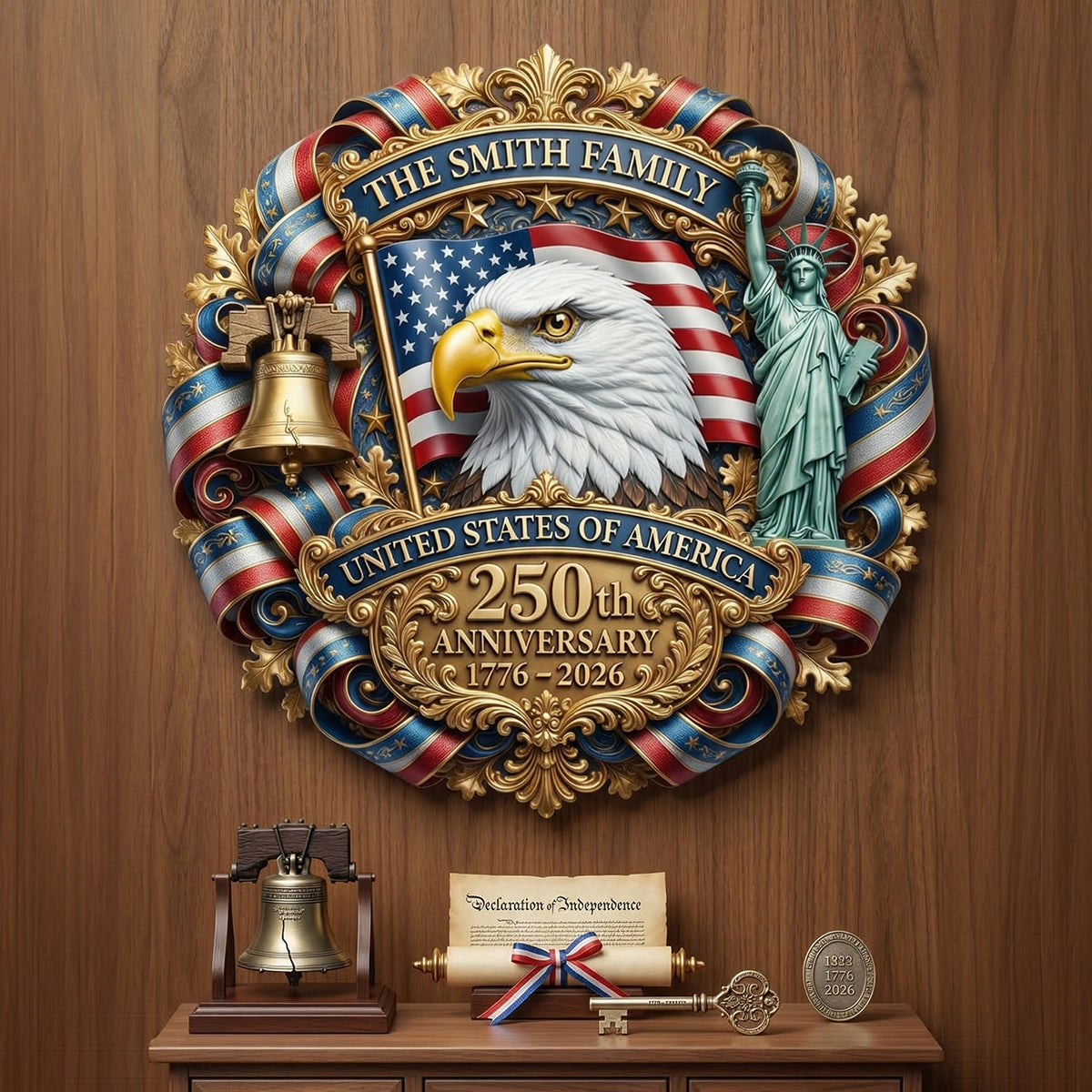 250th Anniversary USA - Personalized Gifts For Patriot Family Metal Sign 01tytn190326 - Metal Signs - GoDuckee