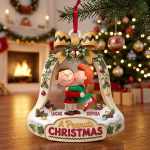 Lovely Couple Kissing Under The Mistletoe Acrylic Ornament - Personalized Christmas Gifts For Couples 06totn050926