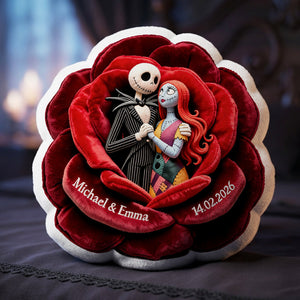 Dark Love In Bloom Pillow -  Personalized Gift For Couples 03TTTA201026
