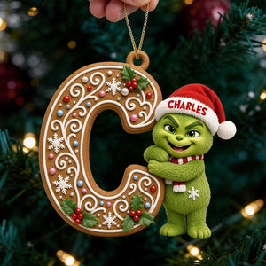 Whimsical Character Initial Alphabet Ornament - Personalized Gift  For Christmas 04HUDT100926