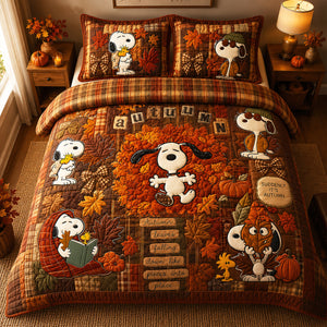 Lovely Fall Foliage Patchwork Quilt Bedding Set - Personalized Gifts 01padt150826