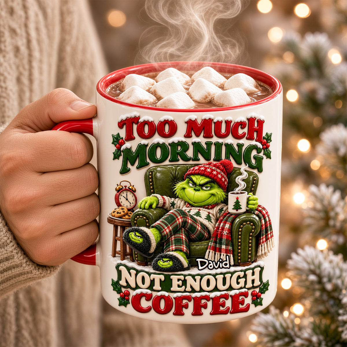 Not Enough Coffee For Morning Accent Mug - Personalized Funny Gift 04TTDH201026