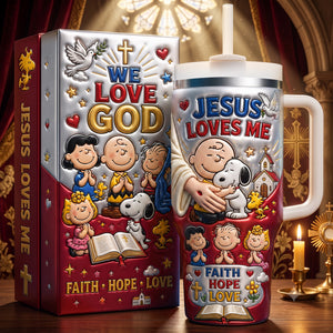 Peace In God Arm 40oz Tumbler With Handle - Personalized Gifts For Christians 06qhlu090726