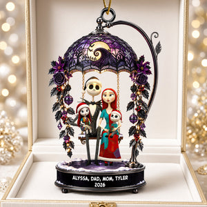 Cute Spooky Family Acrylic Ornament - Personalized Christmas Gifts For Family 02ohdt031026