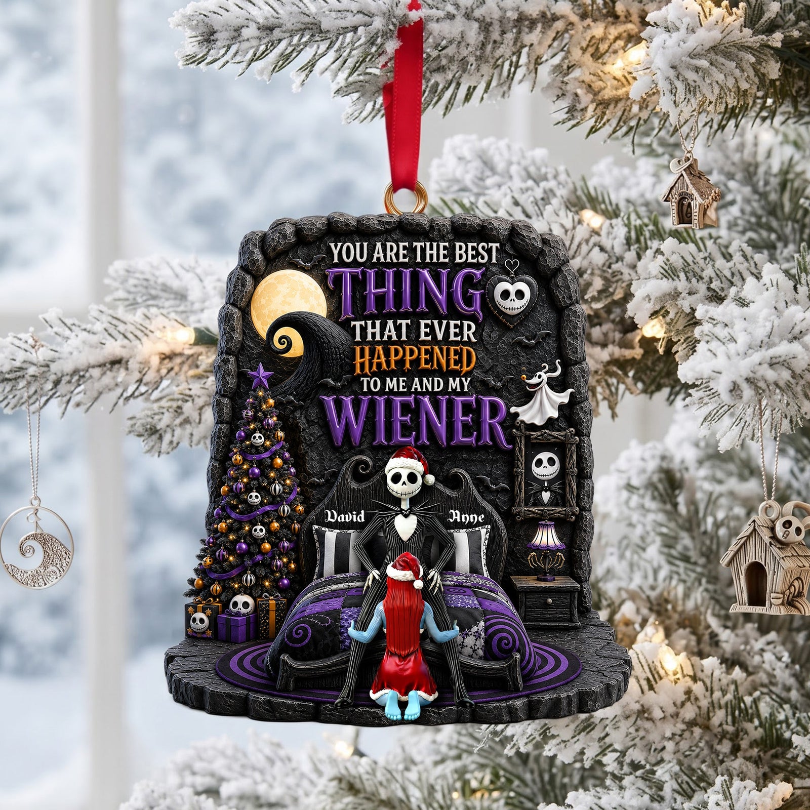 Perfectly Naughty Together Christmas Ornament - Personalized Gifts For Couple 07OHLU060826