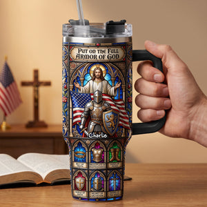 Full Armor Of God 40oz Tumbler With Handle - Personalized Gifts For Christians 04padh290626-Homacus