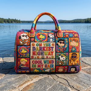 Vintage Adventure Quilted Duffle Bag Personalized Gifts For Traveler 01PATN060726